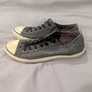 Chuck Taylor Converse Low Tops Gray Corduroy/Denim Size W9 or M7